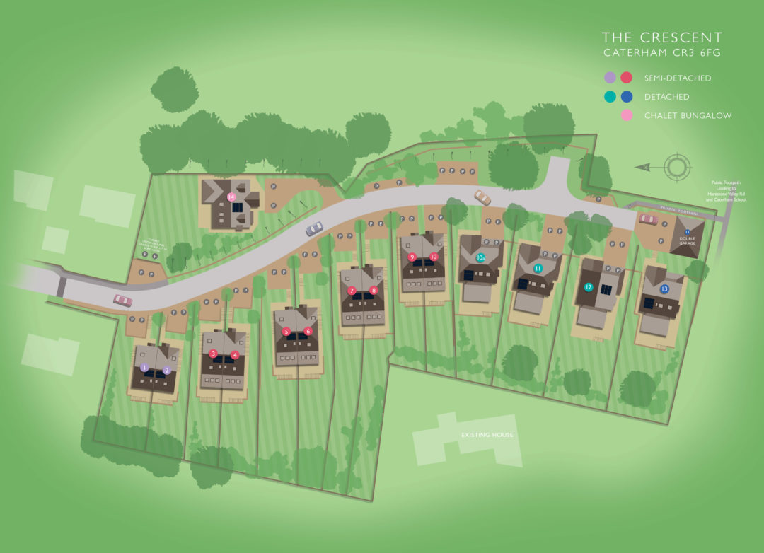 The Crescent, Caterham Site Plan Village Developments
